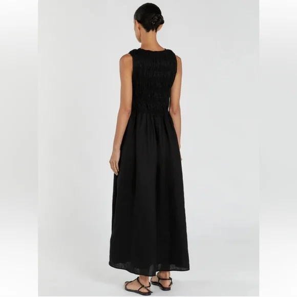 Dissh Lessi Black Linen Maxi Dress - Picture 3 of 5
